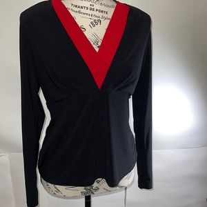 JTB V neck in red long sleeved Vintage M top